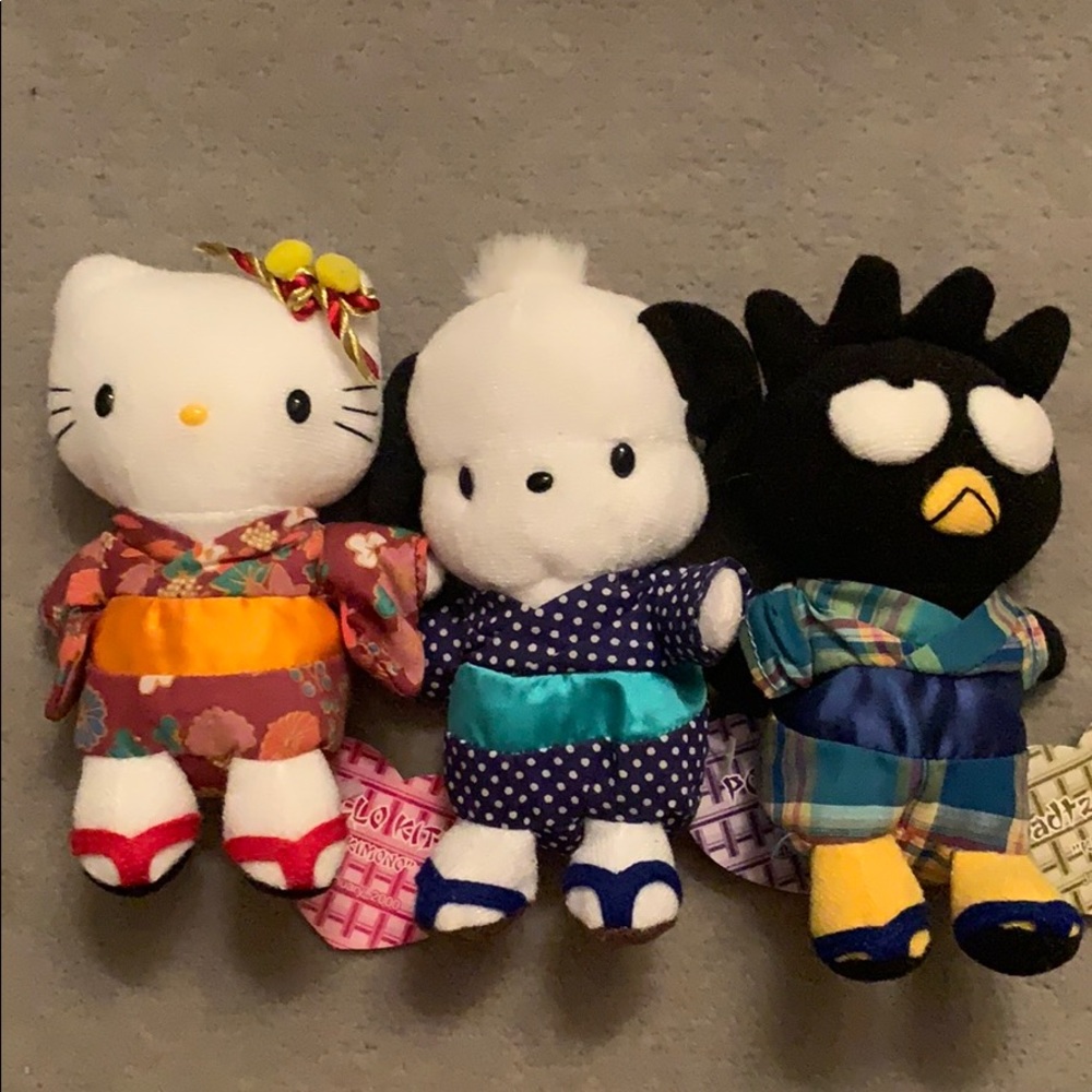 Lot of 3 Kimono Sanrio Mini Plush